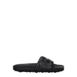 Off-White Black Leather Slippers