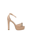 Stuart Weitzman Beige Leather Platform Sandals