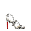 The Attico White Leather Stiletto Heel Sandals