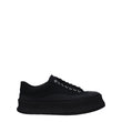 Jil Sander Black Fabric Platform Sneakers