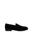 Dolce & Gabbana Black Velvet Slip-On Loafers