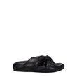 Marni Black Leather Slippers