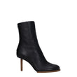 Jacquemus Black Leather Ankle Boots