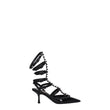 Valentino Garavani Black Leather Stiletto Heel Sandals