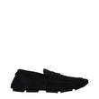 Dolce & Gabbana Black Leather Slip-On Loafers