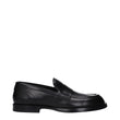 Dolce & Gabbana Black Leather Slip-On Loafers