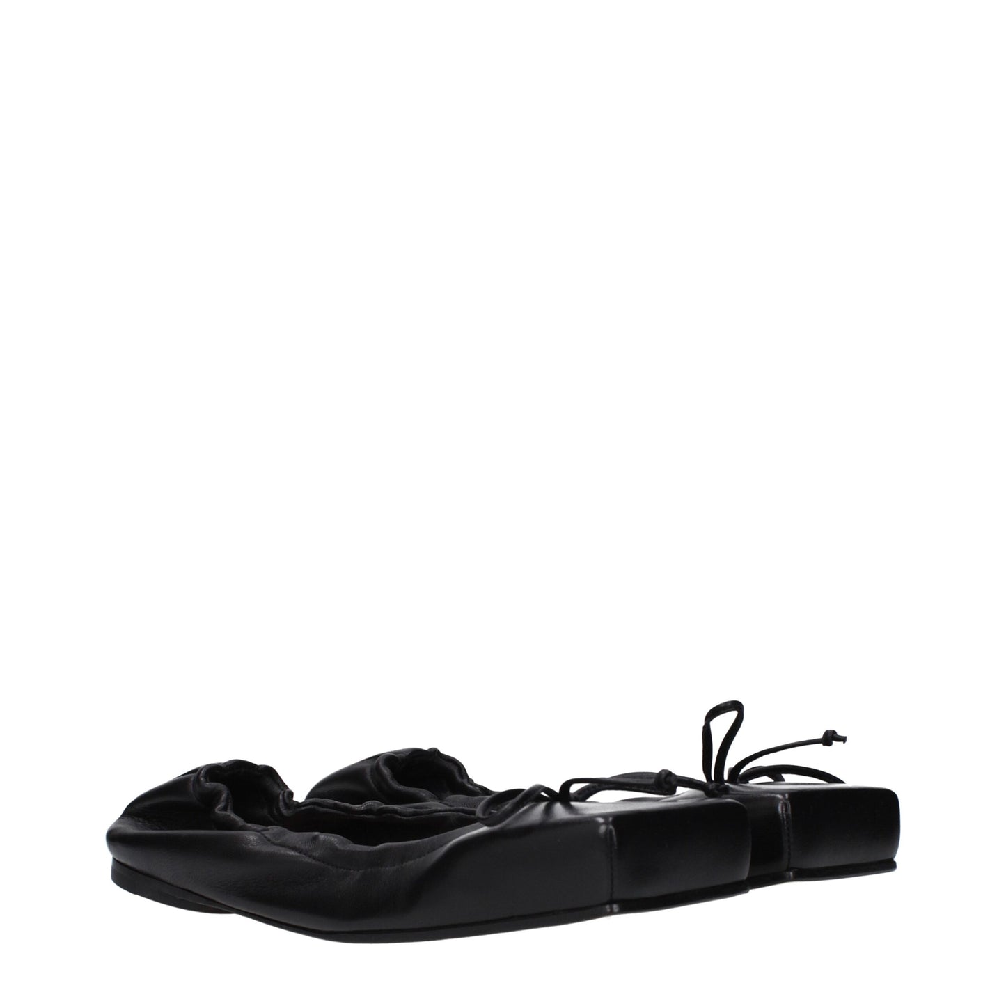 Jacquemus Black Leather Ballet Flats