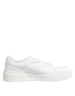 Dolce & Gabbana White Miami Leather Low Top Sneakers Shoes