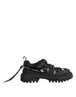 Dolce & Gabbana Black Low Top Lace Up Trekking Sneakers Shoes