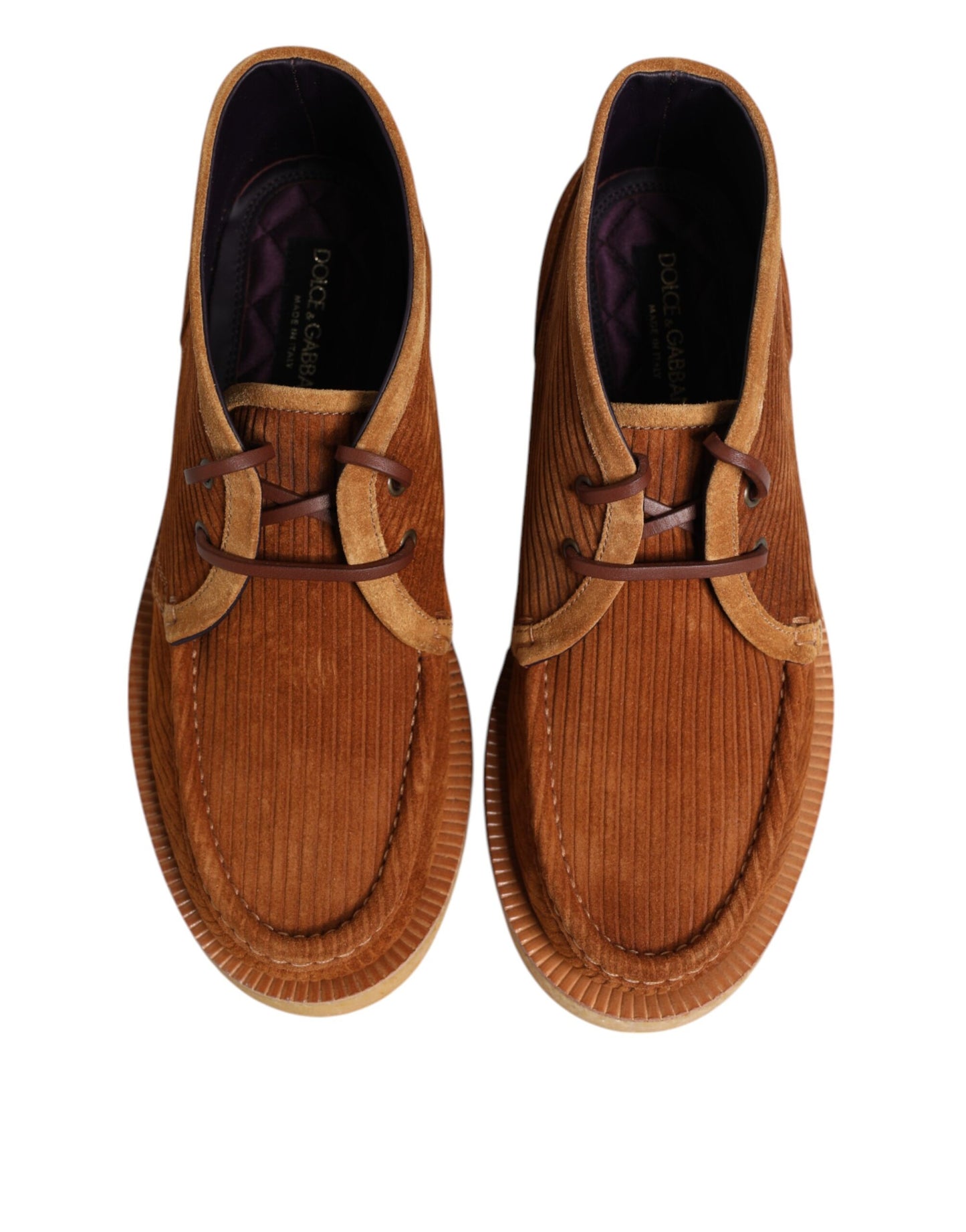 Dolce & Gabbana Brown Suede Nubuck Leather Desert Ankle Boots Shoes