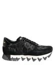 Dolce & Gabbana Black Gray Leopard Low Top Sneakers Shoes
