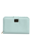 Dolce & Gabbana Mint Green Leather Bifold Continental Clutch Wallet