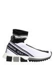 Dolce & Gabbana White Black Sorrento Socks Sneakers Shoes