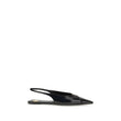 Saint Laurent Black Calf Leather Bos Taurus Ballet Flats