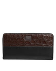 Dolce & Gabbana Black Brown Exotic Leather Men Continental Clutch Wallet