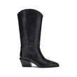 Paris Texas Black Calf Leather Bos Taurus Ankle Boots