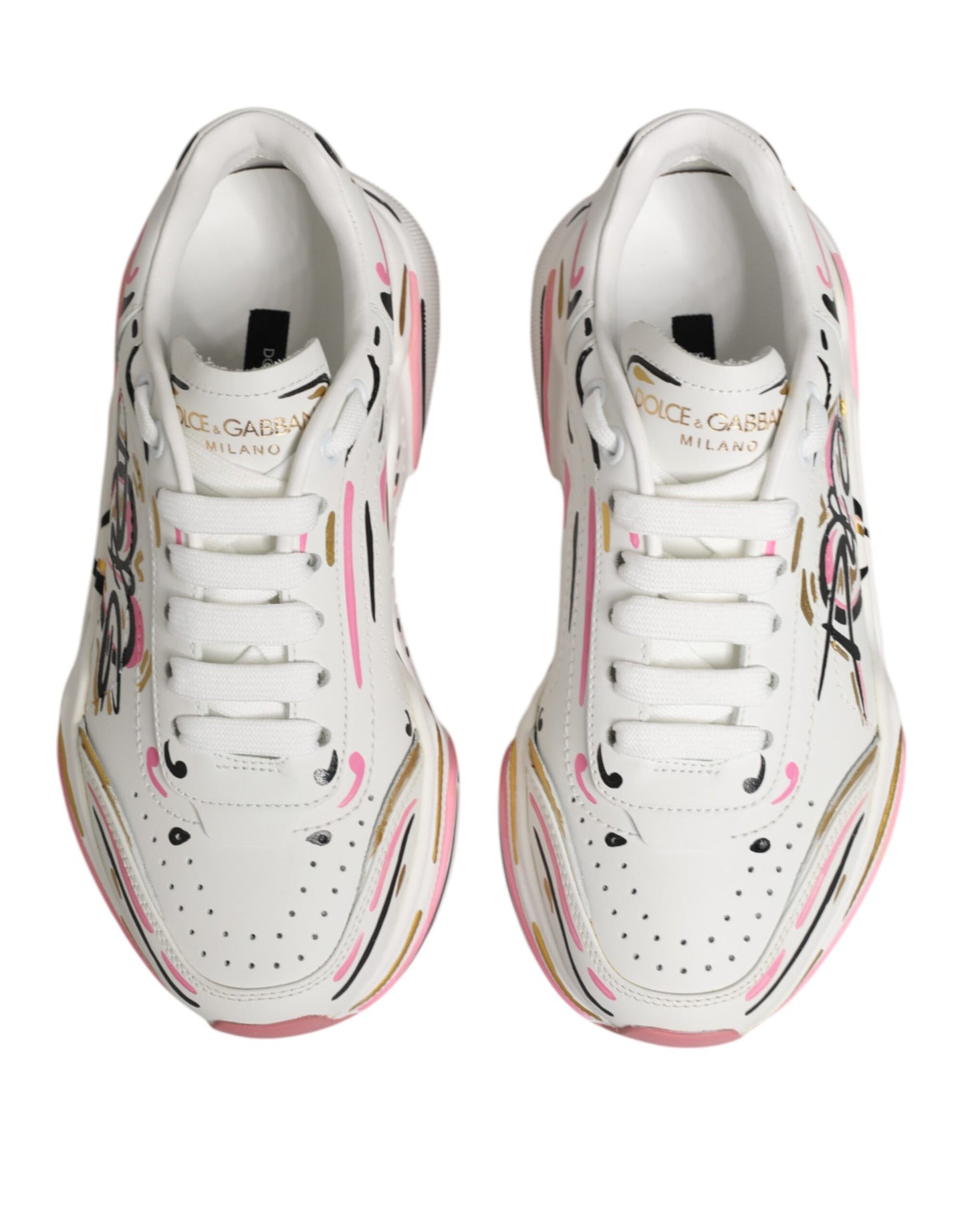 Dolce & Gabbana Multicolor Hand Painted DAYMASTER Sneaker Shoes
