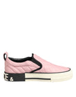 Dolce & Gabbana Pink Quilted Nylon Slip-On Sneaker Shoes