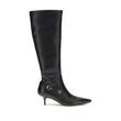 PINKO Black Goatskin Ankle Boots