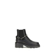 Valentino Garavani Black Calf Leather Bos Taurus Ankle Boots