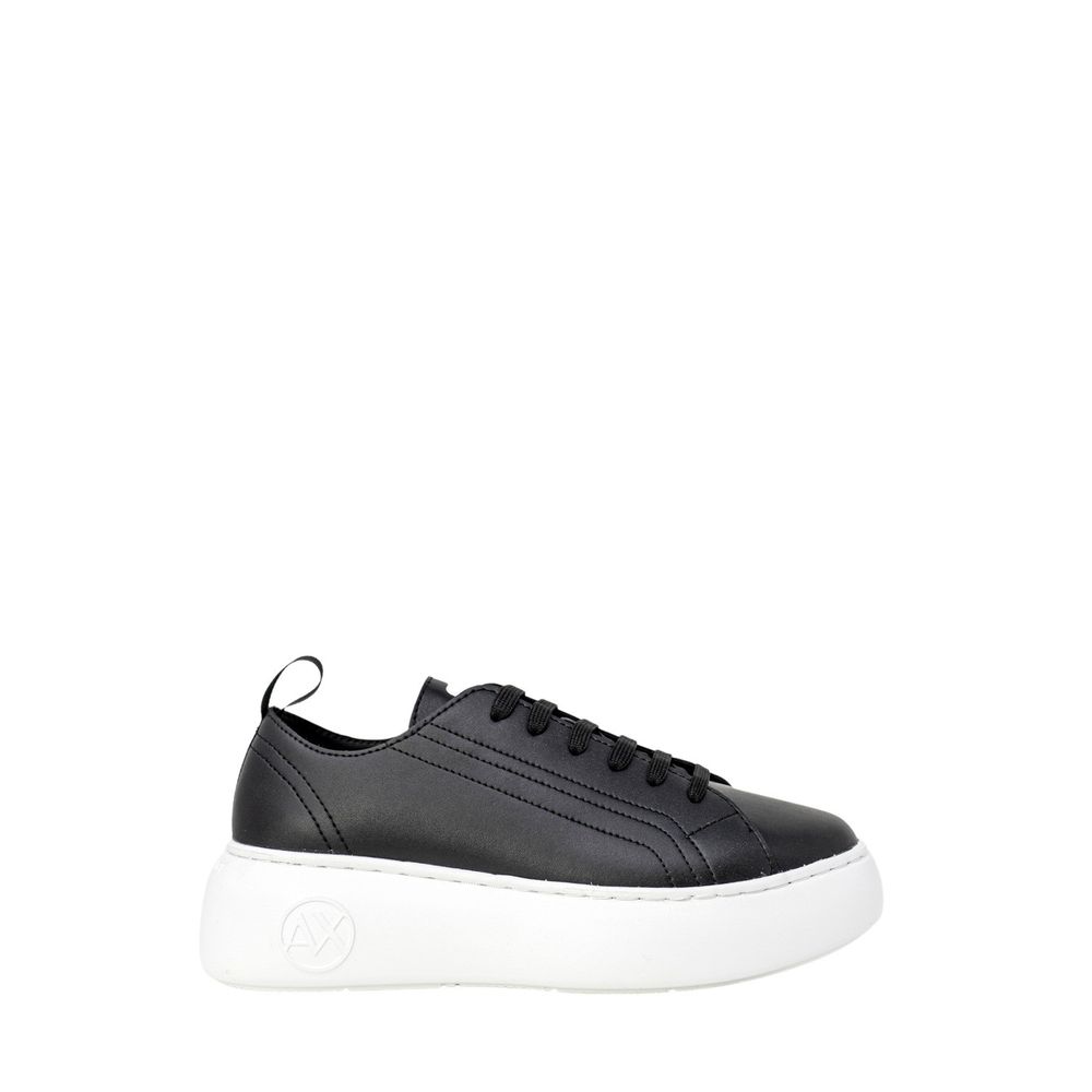 Armani Exchange Black Artificial Leather Low Top Sneakers