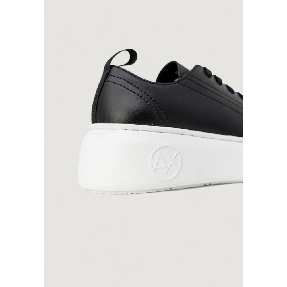 Armani Exchange Black Artificial Leather Low Top Sneakers