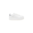 Calvin Klein Jeans Silver Leather Platform Sneakers