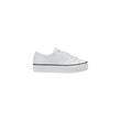 Calvin Klein Jeans Black And White Leather Platform Sneakers