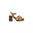Alviero Martini Prima Classe Beige Leather Platform Sandals
