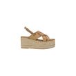 Alviero Martini Prima Classe Beige Polyethylene Platform Sandals