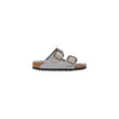 Birkenstock Gray Leather Slippers