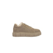 Cerruti 1881 Beige Calfskin Women Platform Sneaker