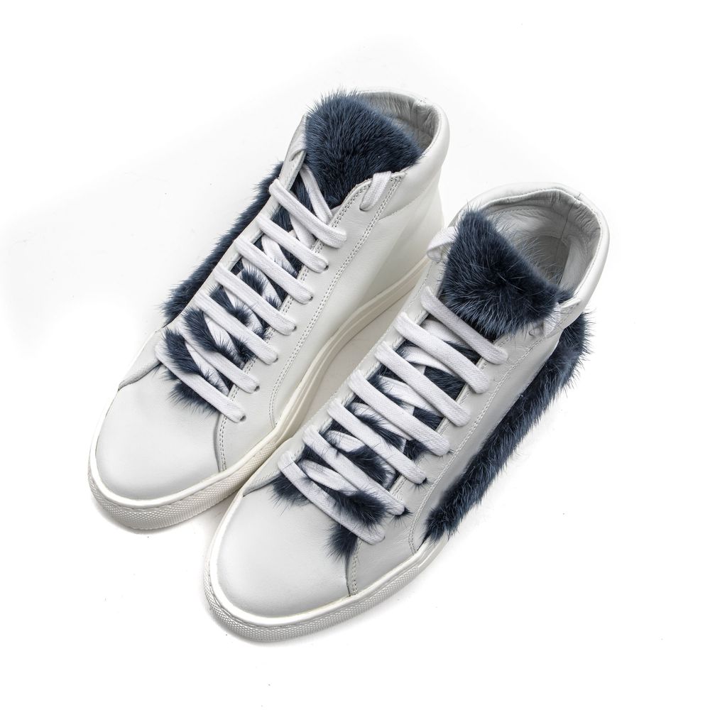 Mr&Mrs Italy White Leather Women Sneaker