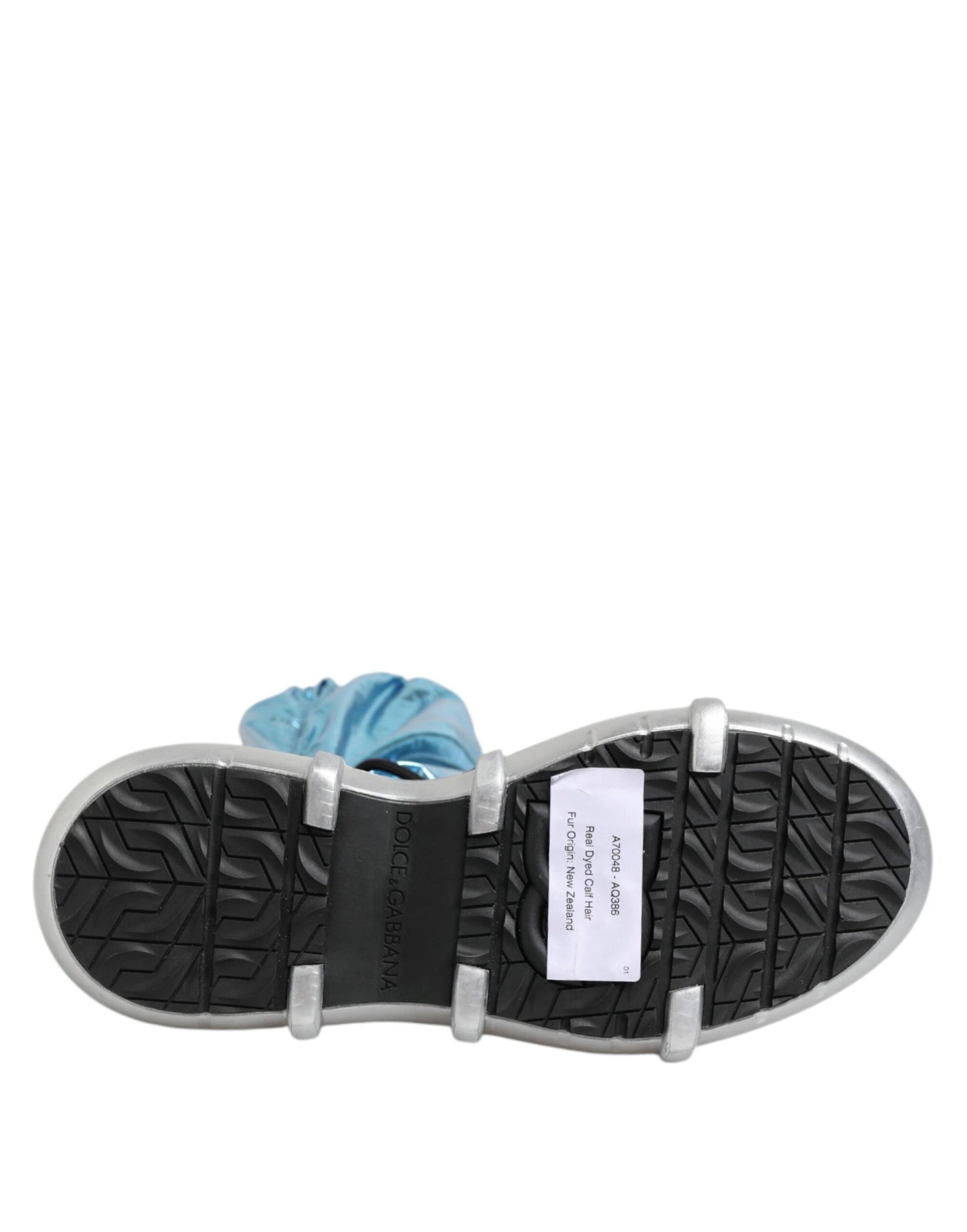 Dolce & Gabbana Blue Lace Up Over The Knee Socks Men Boots Shoes