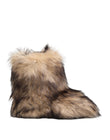 Dolce & Gabbana Brown Skim Ski Fur Men Short Boots Shoes