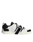 Dolce & Gabbana White Leather Logo Portofino Sneakers Shoes