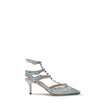 Valentino Garavani Light Blue Fabric High Heel Pumps