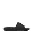 Palm Angels Black Cotton Slippers