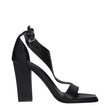 Max Mara Black Leather Stiletto Heel Sandals