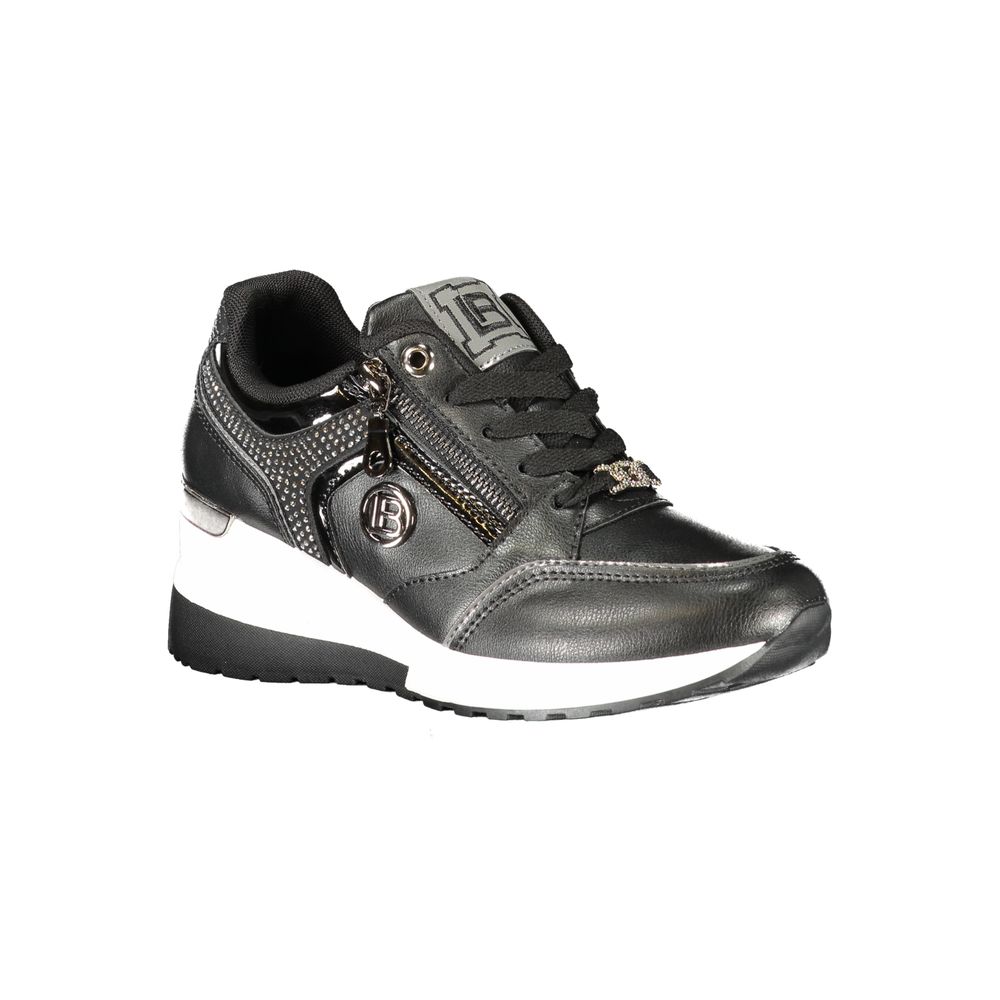 Laura Biagiotti Black Polyurethane Women Sneaker