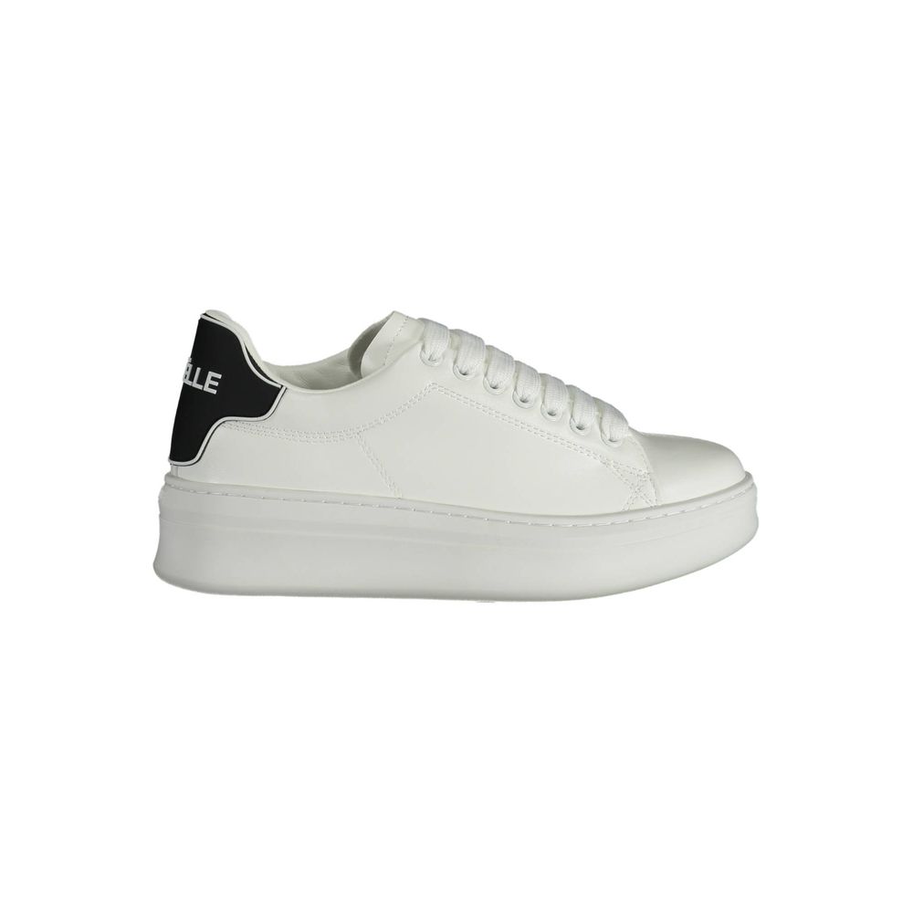 Gaelle Paris White Polyurethane Women's Sneaker