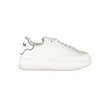 Gaelle Paris White Polyurethane Women Sneaker