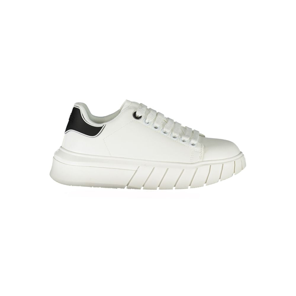 Gaelle Paris White Polyurethane Women Sneaker