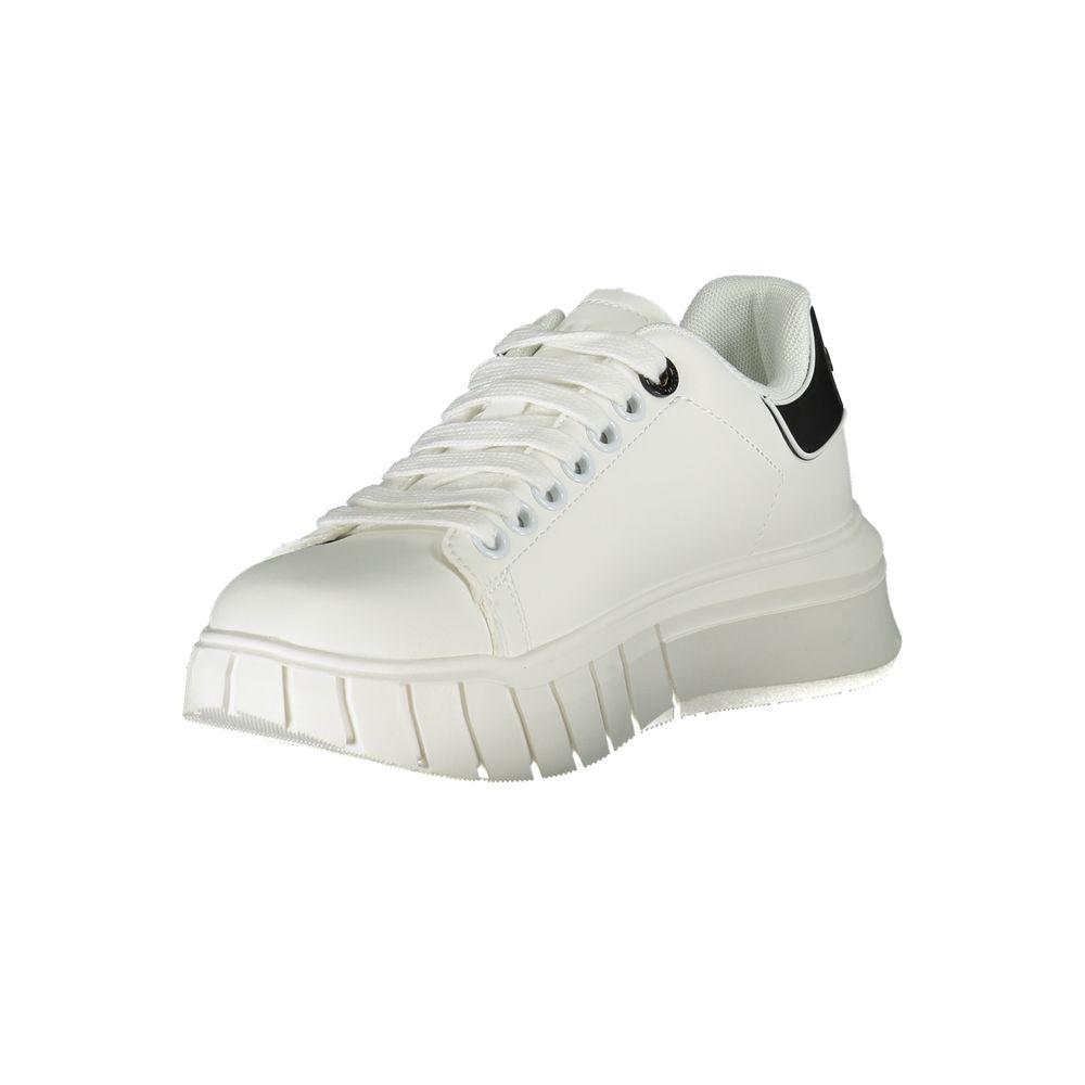 Gaelle Paris White Polyurethane Women Sneaker