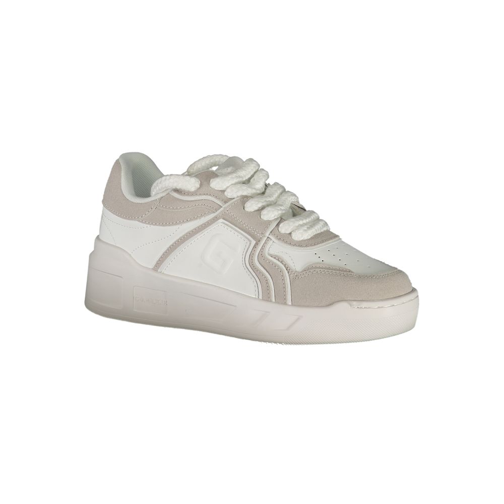 Gaelle Paris Bianco Polyurethane Women Sneaker