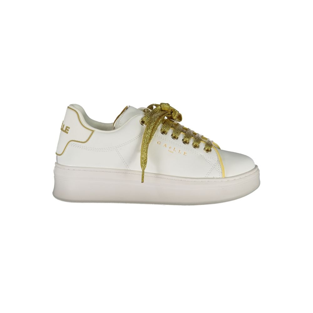 Gaelle Paris Bianco Polyurethane Women Sneaker