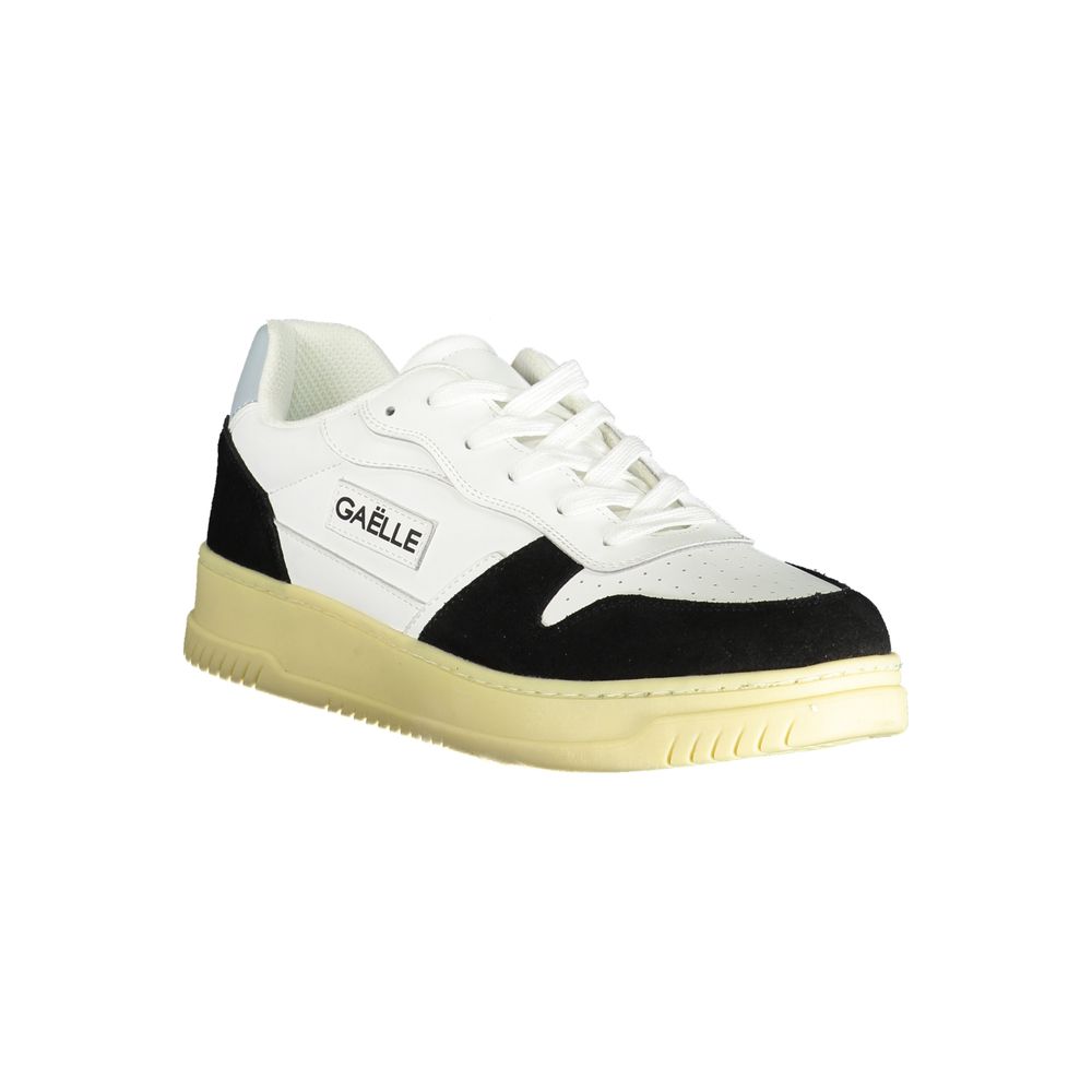 Gaelle Paris White Polyurethane Men Sneaker