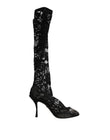 Dolce & Gabbana Black Pumps Taormina Lace Socks Boots Shoes