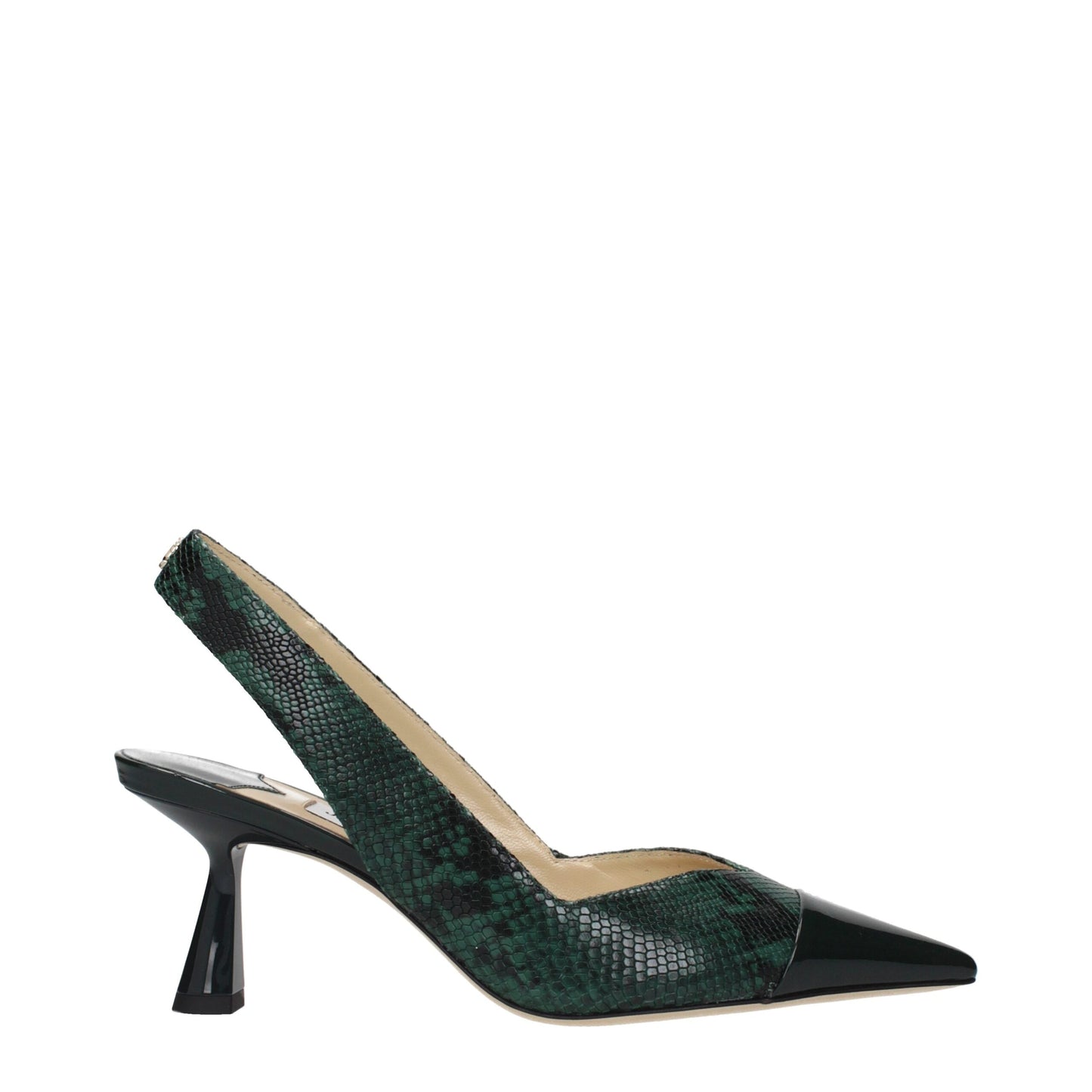 Jimmy Choo Green Leather High Heel Pumps
