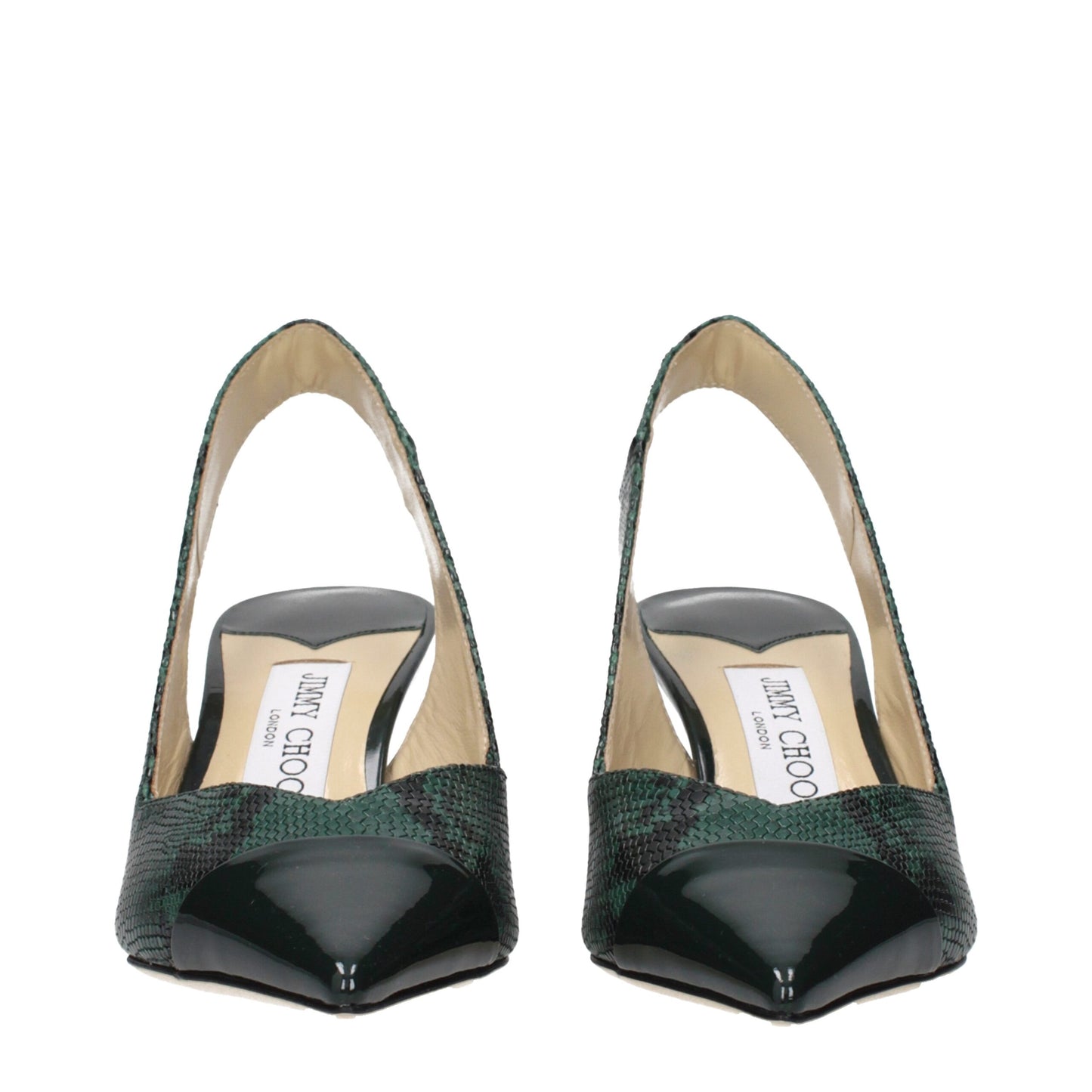 Jimmy Choo Green Leather High Heel Pumps